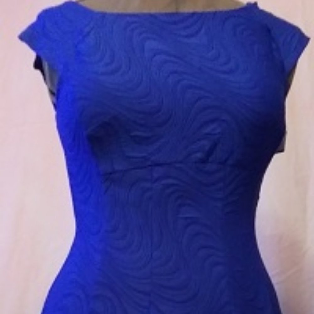 Danny & Nicole Cobalt Blue Sleeveless Flare Dress